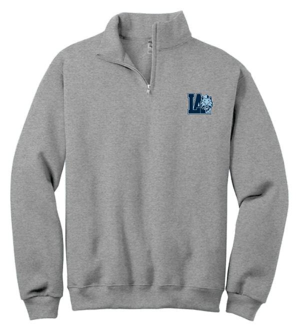 Bobcats Uniform 1/4 Zip Sweatshirt, Oxford Grey