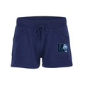 Boxercraft Safari Shorts with LA Logo, Heathered Navy