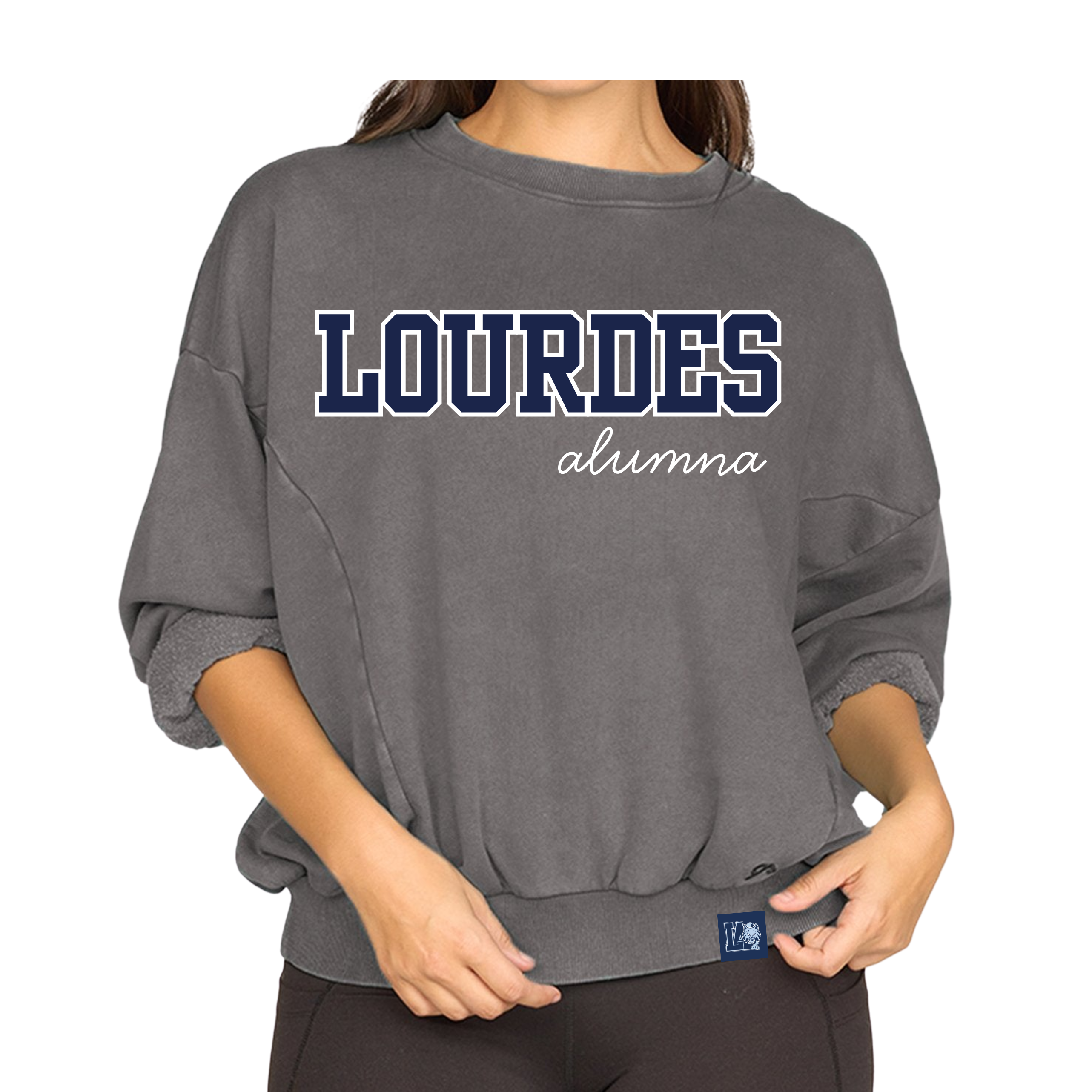 Lourdes Alumna Oversize Sweatshirt with Patches