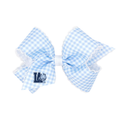 Lourdes Gingham Bow, Light Blue