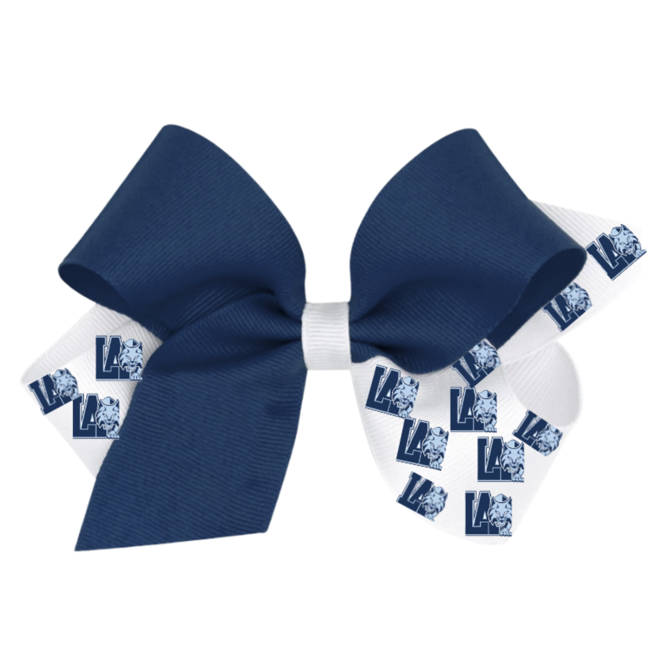 Lourdes Logo Navy/White Bow