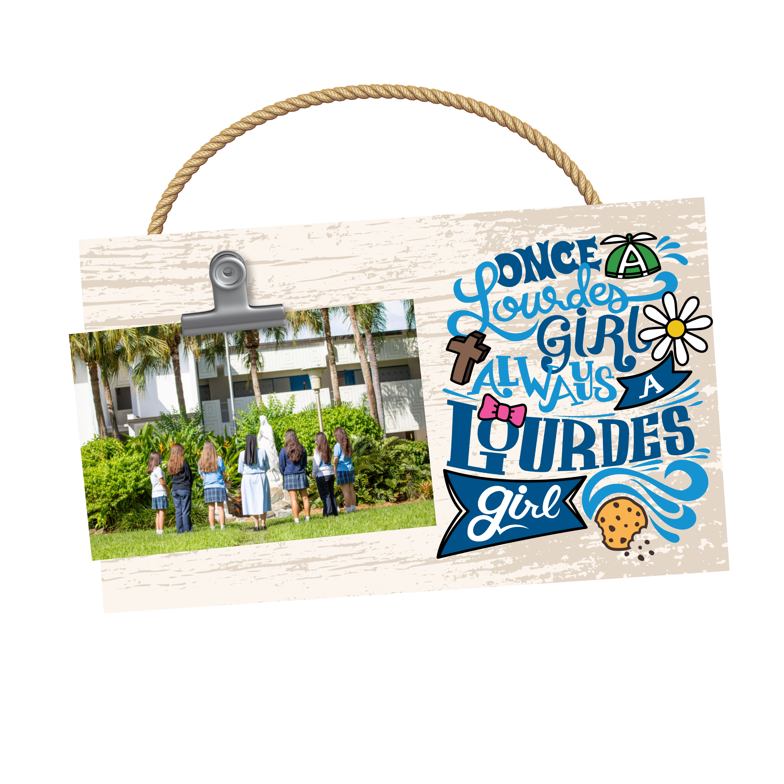 "Once a Lourdes Girl" Clip-It Photo Frame