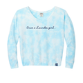 "Once a Lourdes girl" Tie-Dye Sweatshirt