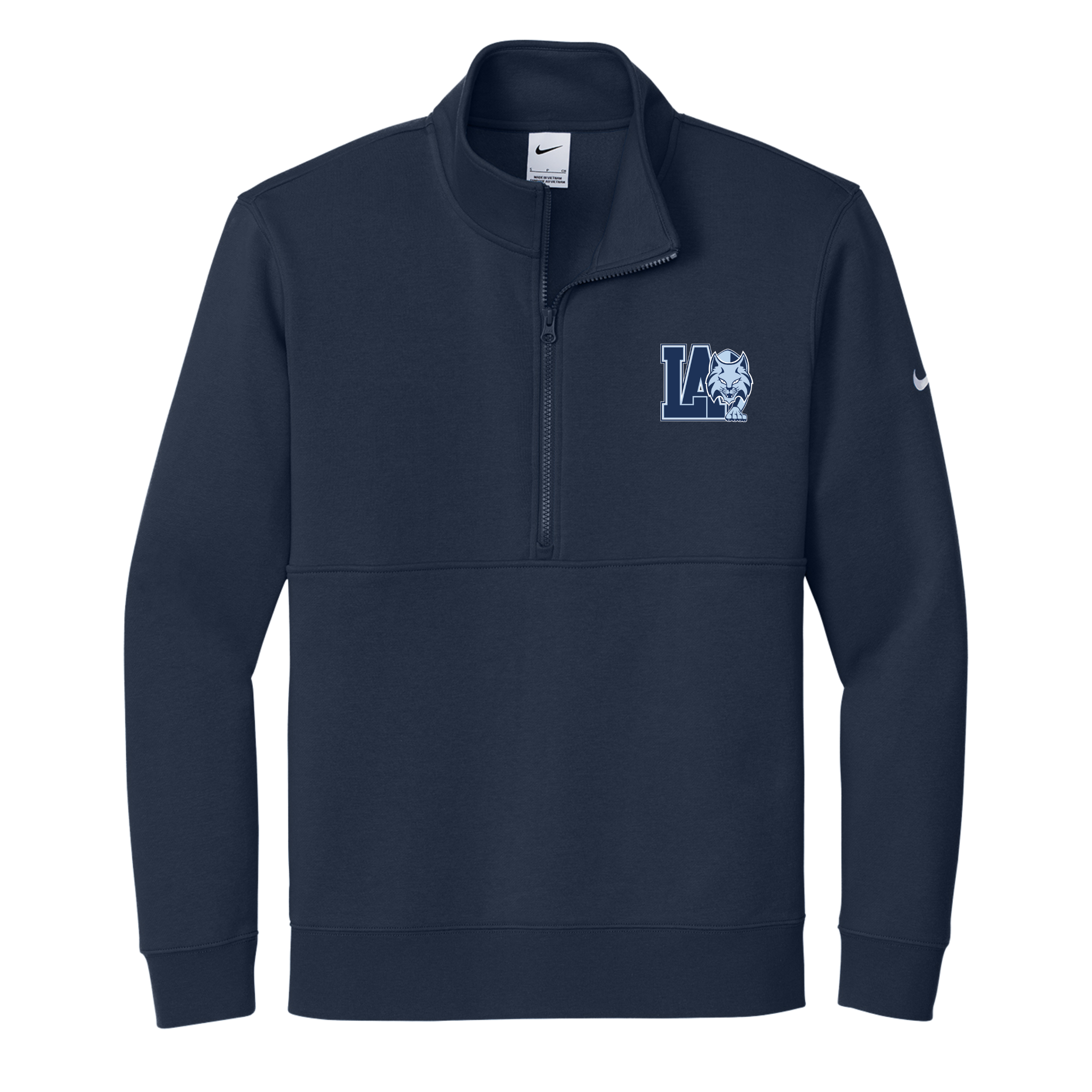 Nike 1/2 Zip Sweatshirt with PVC Patch LA Logo, Navy